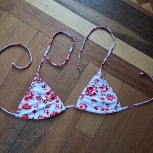 Temu Floral String Bikini Top Size Small